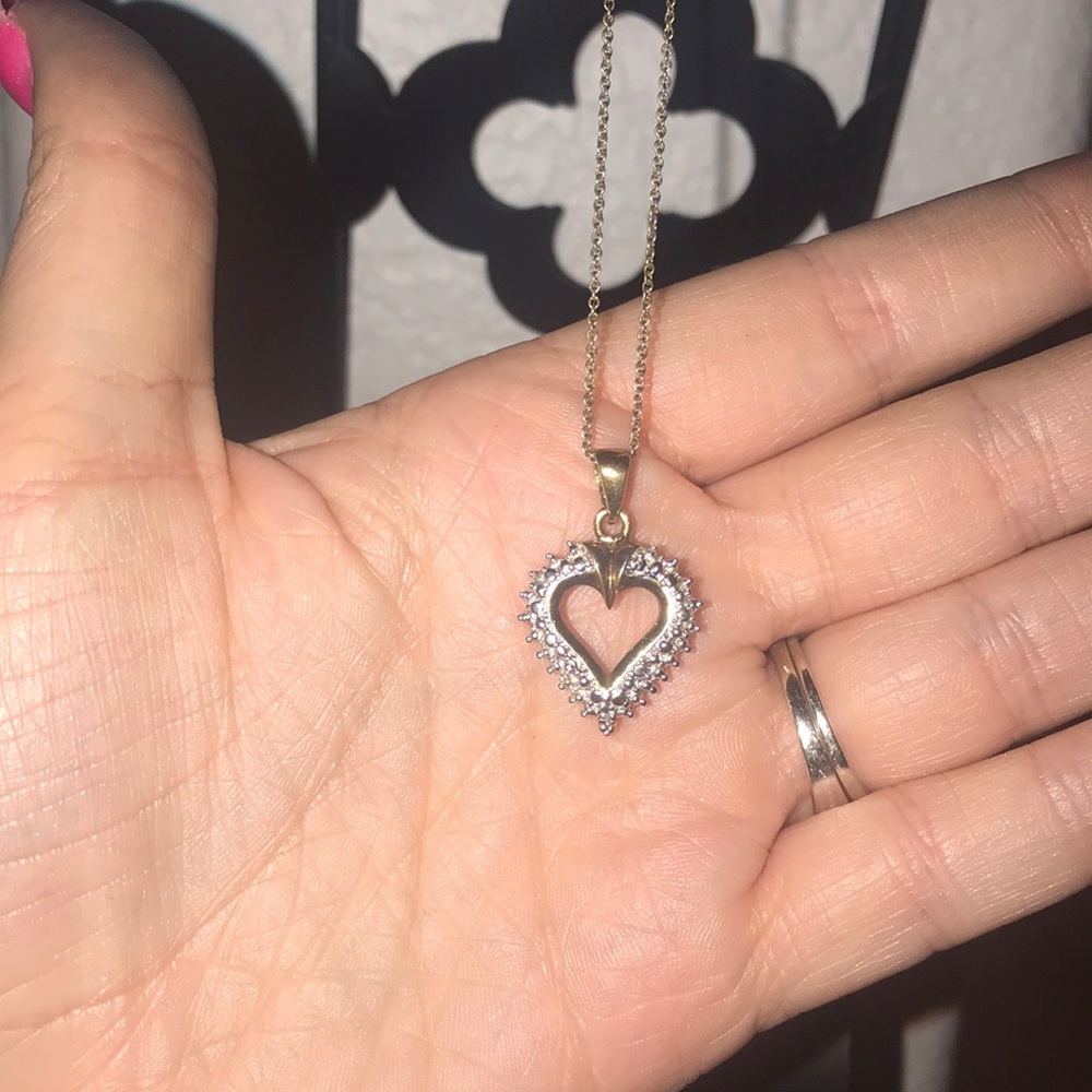 925 sterling silver Heart necklace beautiful